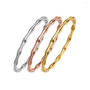 Bracelet Bracelets en bambou pour femmes de haute qualité couleur or en acier inoxydable hommes Bracelets accessoires de mode articles en gros pour les entreprises