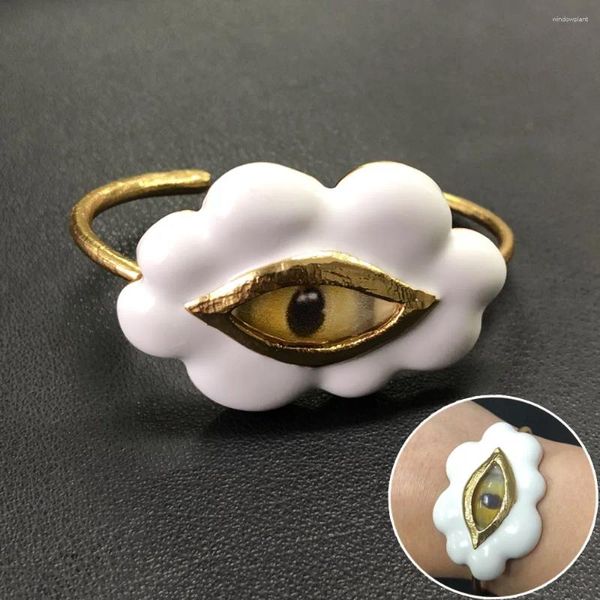 Bangle Femmes Vintage Cloud Demon Eye Bracelet Open-end Girl's Metal Charms Jewelry Party Costume Accessory Gift