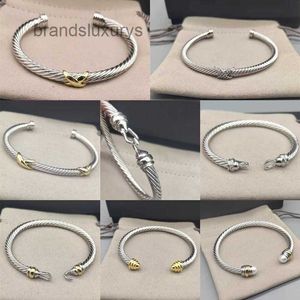 Bangle Femme Friends Love Designer Bracelet Cuff Gift Sier Gold x Fish Hook Channel Sterling Sier bijoux Bracelets de câble femme Bijoux