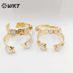 Bracelet WT-MPB074 NOUVEAU WKT NOUVEAU DESIGN 18K Gold plaqué d'usure de coque résistant à l'usure Set Bracelet Womens Womens Wedding Q240506