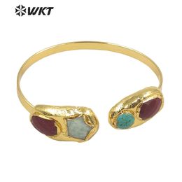 Bracelet WTB601 WKT 2022 nouveauté pentagone naturel et pierres précieuses rondes cadeau bracelet pour femmes bracelet fête tendance bijoux belle