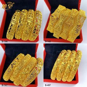 Bangle XuHuang Dubai Luxe Goud Kleur Legering Armbanden Party Huwelijksgeschenken Groothandel Voor Ethiopische Vrouwen Indiase Armbanden Accessoires