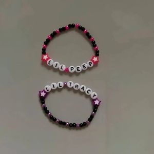 Bracelet perlé Bangle Y2K, bracelets d'amitié, esthétique de couple, cadeau pour elle, cadeau pour lui, Bracelets Y2K
