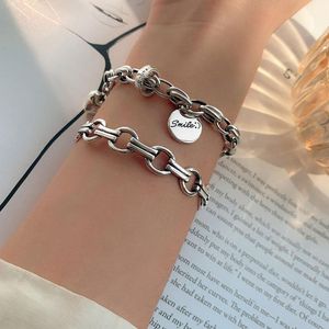 Brazalete YAOLOGE 925 pulsera de plata Hip Hop tendencia Punk Retro moda encanto señoras muñeca joyería regalo al por mayor