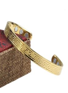 Bracelet YGee Bracelet magnétique en cuivre pur Bracelet imprimé Vintage pour femmes qualité bijoux thérapeutiques Gift9706807