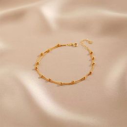 Bangle YUNLI Real 18K Gouden Sieraden Armband Solid AU750 Verstelbare Chopin Ketting voor Vrouwen Fijne Sieraden Huwelijkscadeau 231116