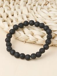 Bracelet YUOKIAA 8mm Naturel Volcan Pierre Bracelet Perlé Vintage Classique Méditation Esprit Yoga Traitement Bijoux Cadeau Couple