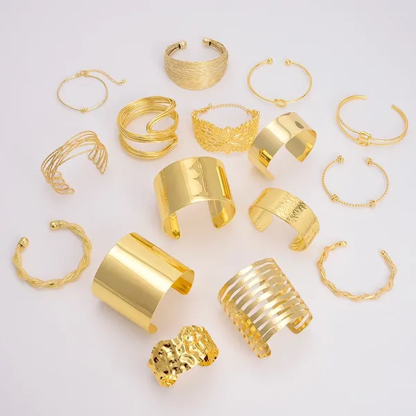Bangle Zhukou 16 Modèles de bracelet en or 18k Amosphère de luxe simple riche en design Les bijoux pour femmes peuvent être en gros