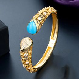 Bracelet Zlxgirl perles africaines Bracelet en or pour bijoux d'anniversaire de femme Bracelet en Zircon cubique fin Bracelet manchette 231120