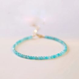 Bracelets 2.5mm Chakra perles énergie Bracelet naturel Amazonite Sodalite Bracelet pour femmes bijoux de Yoga faits à la main