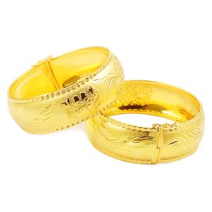 Bracelets 20mm de large femmes bracelet bracelet Dragon Phoenix bijoux 18k or jaune rempli classique cadeau de fiançailles de mariée Dia 60mm 1 pièce