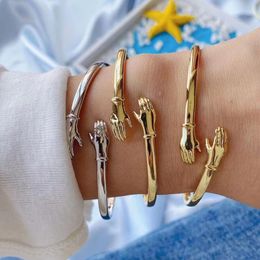 Brangles 3pcs 2021 Gold Silver Fashion Hand Cuff Bangles Brangles Bijoux minimalisme Haute qualité Nouveau arrivée Open Bangle