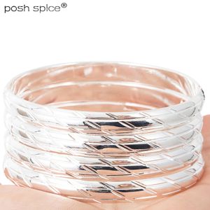 Bracles 8 mm Afrique Silver Bangles pour femmes Bracelets de couleur blanche dubaï