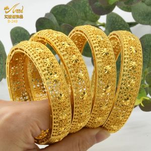 Bangles Aniid Dubai Gold Color Bangles armbanden Nigeriaanse bruids bruidspartij luxe sieraden geschenken Hawaiiaans Arabisch 2022 Afrikaanse armbanden
