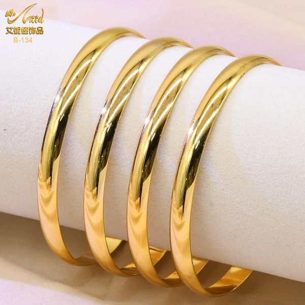 Brazaletes ANIID Pulsera de oro chapada en Dubai Regalos de fiesta Mujeres indias Brazaletes de cobre de lujo Novia nigeriana Boda Brazaletes de joyería india