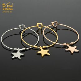 Brazaletes ANIID, pulsera de pentagrama de moda, brazaletes de acero inoxidable para mujer, joyería con dijes, diseñador de Color dorado, regalos de fiesta al por mayor