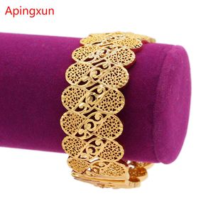 Bracelets Apingxun nouveau Design Dubai couleur or reine cuivre Bracelet africain éthiopien asie du sud-est Bracelet pour femmes cadeau de mariage de mariée