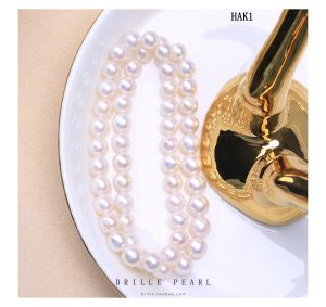 Bracelets baroqueOnly classique bracelet de perles d'eau douce ampoule Edison perle blanche 67mm collier à main corde extensible HAK