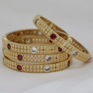 Bracelets Bengal Afrique luxe dubaï Bracelets pour femmes fille avec strass rouges bijoux saoudiens Bracelets arabes Habesha cadeau de mariée indienne