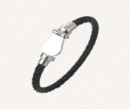 Armbanden armbanden trendy armband magnetische gesp gorseshoe ingelegde baksteen roestvrijstalen touw u bagnle mode charme accessoires w1103917