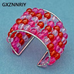 Bangles Fashion Crystal Beads Bangles pour femmes Accessoires 2023 Nouveau cadeau de bracelet de manchette à la mode Femme