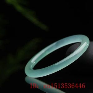 Brangles véritables Bracelettes de jade vert naturel 5462 mm