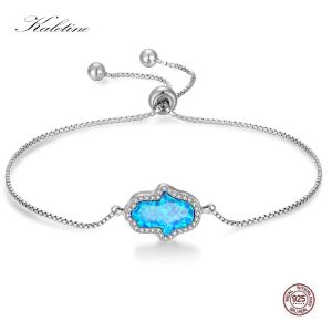 Bangles Kaletine Charms 925 Bracelets en argent sterling pour femmes Lucky Opal Hamsa Hand of Fatima Tennis Bracelet Turquie bijoux