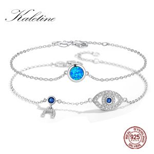 Bracelets KALETINE turc chanceux bleu mauvais œil charme lien bracelets pour femme 925 en argent Sterling Vintage bracelet à breloques bijoux fins