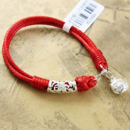 Bracelets La Monada fil rouge tissé chinois pour la main Bracelet en argent Sterling 925 fil rouge corde bracelets pour femme argent 925