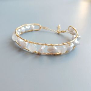 Bracelets LiiJi naturel véritable pierre de lune Bracelet de perles baroques bijoux faits à la main Bracelet pour femmes bijoux cadeau livraison directe