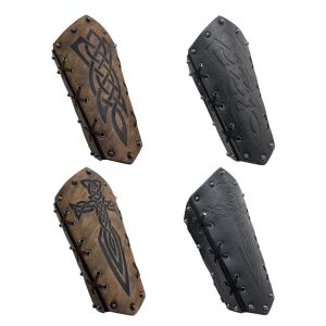 Braillons de bras en relief en relief médiéval Pu Leather Knight Arm Gauntlets Bracer Viking accs dropshipping