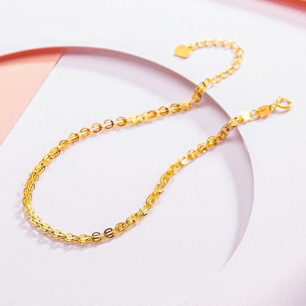 Brazaletes MIQIAO Real 18K Pulsera de oro de lujo Phoenix Tail Chain Pure Solid AU750 Cadena ajustable Joyería fina Regalos para mujeres BR028