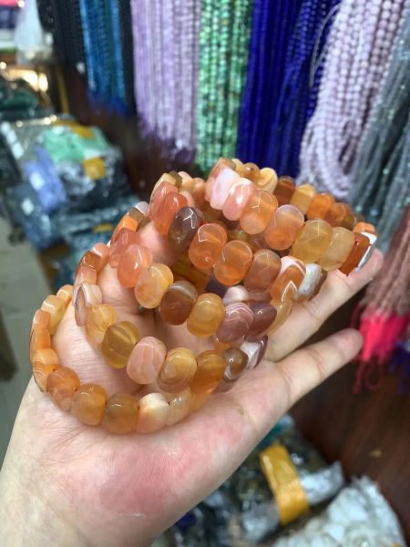 Bracelets en Agate naturelle du Botswana/Sardonyx, perles en pierre, bijoux en pierres précieuses pour femmes, cadeau, vente en gros!