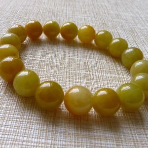 Bangles Natural Yellow Myanmar Jade Bracelet for Women Men Jadeite 10mm kralen armbanden vrouwen Bracelet Natural Jade Stone Jade Bangle