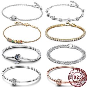 Bracelets Nouveau 925 Sterling Argent Sparkling Ruby Agrafé Balle De Tennis Femmes Original Lune Bracelet Pour DIY Mode Charme Bijoux Cadeau