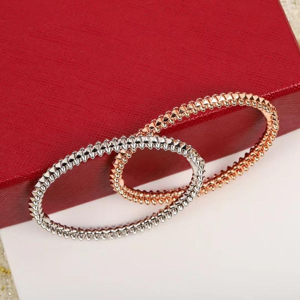 Bracelets nouveau S925 en argent Sterling saule clou or Rose Bracelet balle fermé lumière luxe Bracelet cadeau