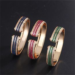Bracelets QTT offre spéciale bijoux pour femmes Original émeraude rouge bleu Zircon pierre bracelet charmes Sterling Sier perles Bracelets