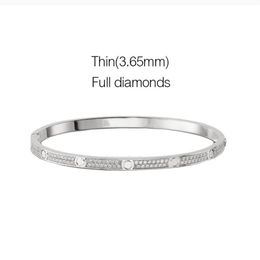 Bracelets Thin MOVE BRACELET avec tournevis or Rose platine plein diamant designer Bracelets mode Bijoux Femme 3 65mm bracele320j