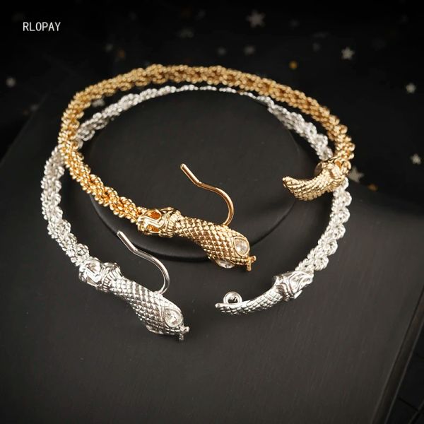 Bracles Turkish Snake Arm Bangles en or couleur or arabe bracelet bracelet grande taille ethniques bracelets bijoux de demoiselle d'honneur