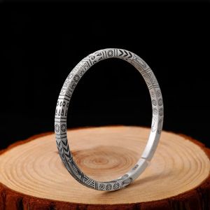 Bangles Vintage Real Solid 999 Chandail à poisson argent sterling Brangles pour femmes et hommes Typed Type Brand Man Fashion Jewelccessories Gift