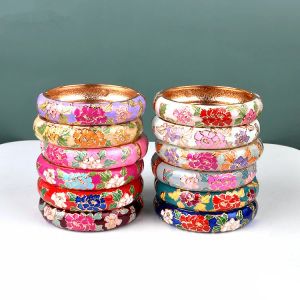 Bangles Groothandel 10stcs Cloisonne Bracelet Ethnic Han Edition Bracelet Accessoires Sieraden Wind Pioen armband