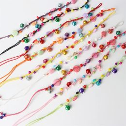 Brangles Fashion féminin 30pcs / lots Handmade Rope Bell Shell Bracelet Bijoux de bijoux Taille réglable