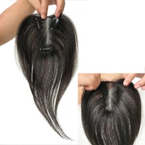 Bangs 100% Human Hair Toppers pour femmes 10 pouces Clips dans des cheveux humains Bangs de franges de cheveux 7x10cm 25cm