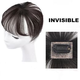 Bangs Anemone 3D CHEAUX HUMAINES NATURELS Clip de franges Ins Branges Transparentes Lace Air Bangs Brésiliens Cheveux non-Remy pour femmes 231123