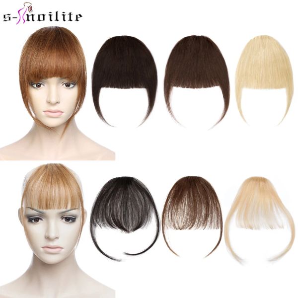 Frange bangs snoilite épaisse bangs air bangs rythme naturel noir brun blond invisible faux cheveux pie