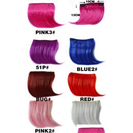 Pony clips haarstyling mooie meisjesclip in voorste knal franje extensie recht synthetisch stuk voor vrouwen drop levering producten dhxhv