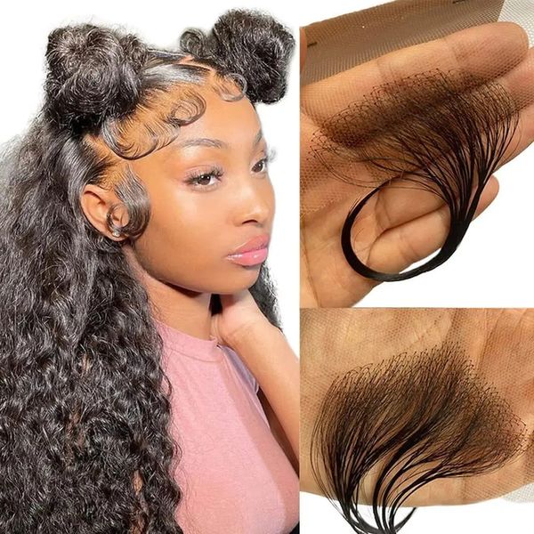 Bangs HD Lace Baby Hair Edge Stripes Humano Brasileño Invisible Natural Hairline para mujeres negras Reutilizable 2 8pcs 231115