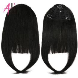 Bangs Human Human Bangs Brésilien Machine Fabriée Remy Fringe Fringe Hair Extensions 3 Clips in frange Hair