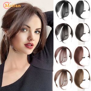 Bangs MEIFAN Synthetic 3D Bangs Clip-In Bangs Extension Natural Fake Fringe Topper Hairpiece Invisible Clourse Bangs Covers Hairpieces 231123