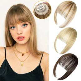 Pony Shangzi Clip-in Stompe pony Bang Hair Extension Synthetisch Nep Franje Natuurlijk haar Pony Zwart L Bruin Accessoires Nep haar 231123